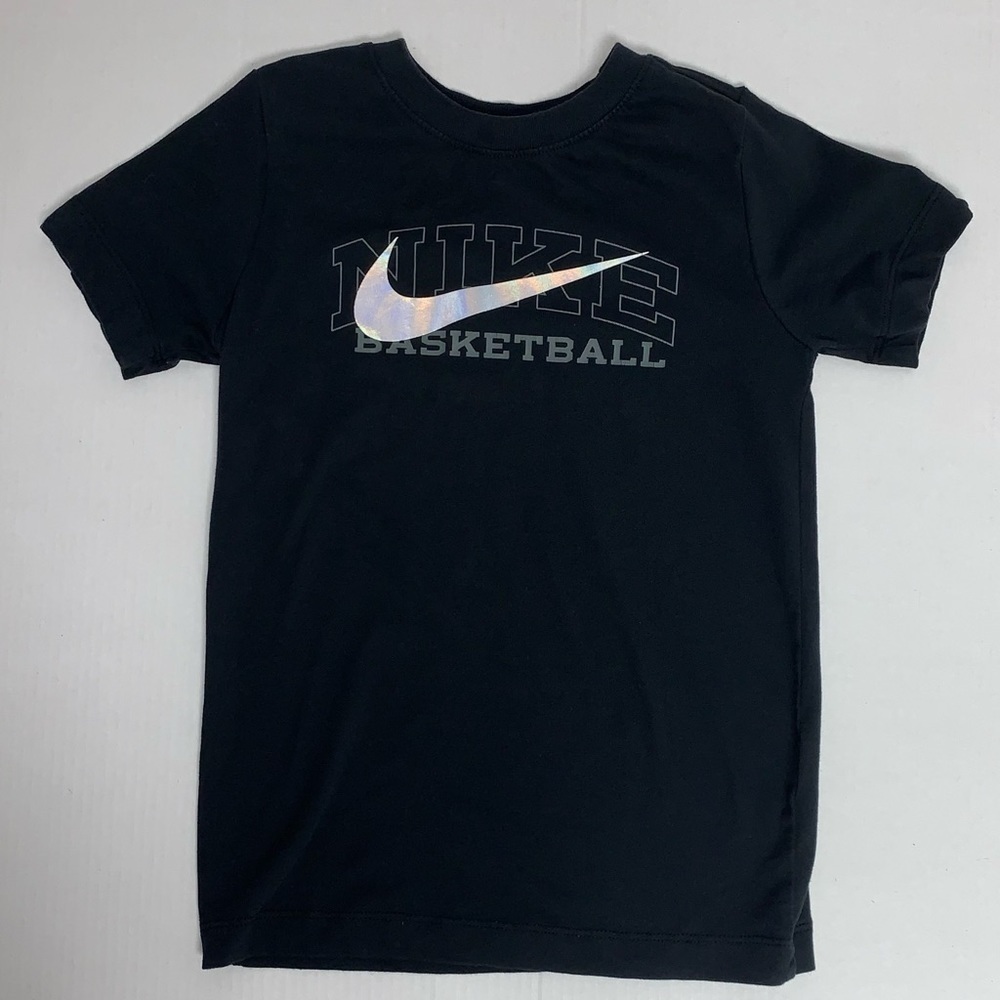 Boys' The Nike Tee Basketball T-Shirt Size XS Logo Black Short Sleeve